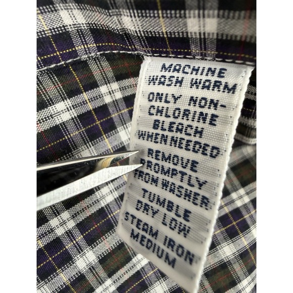 VTG Ralph Lauren Yarmouth Men's 16 1/2 34/35 Plaid Long Sleeve Button Down Shirt - Picture 5 of 7
